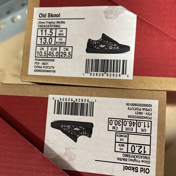 Vans Old Glow Frights Black/Black Men’s - Picture 16 of 16